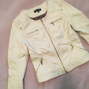 Love Culture Cream Leather Jacket